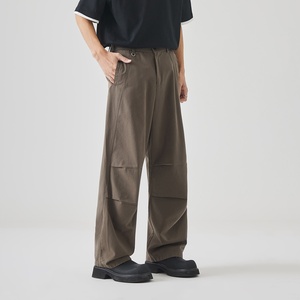 Ropa de trabajo para hombre, pantalones de paracaidista, pantalones de carga de pierna recta holgados de alta gama, pantalones informales de pierna ancha - Product Image 3