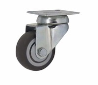 Roue de roulette légère TPR de Style européen, pivot de trou de boulon de 2 pouces 3 pouces