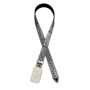 Ceinture décontractée rétro unisexe en alliage avec boucle à motif en relief, argentée et gravée, homologuée directement par les fabricants - Product Image 5