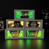 Luces Nocturnas Portátiles de Fábrica, Caja de Sombra de Papel 3D LED Personalizada, Marco de Fotos con Luz, Funciona con Batería, para Decoración del Hogar