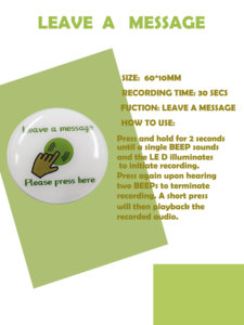 Bouton sonore promotionnel avec enregistrement vocal, motif de logo personnalisé pour message vocal de 30 secondes, post-it vocal pour réfrigérateur, message de bienvenue vocal - Product Image 3
