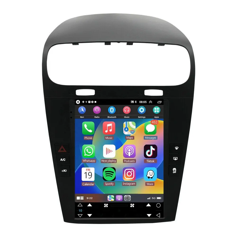 Android 13 auto estéreo pantalla táctil coche radio carplay Android auto FM para Dodge Journey 2012-2020 reproductor de DVD con navegación GPS