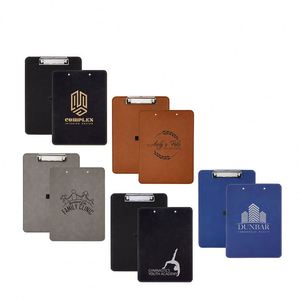 Promotion Wholesale A4 Pu Leather Custom LOGO Personalized Laser Engraving Clipboard - Product Image 1