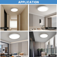 Plafonnier LED commercial moderne à montage en surface, design OEM ODM, CCT changeant, 3 couleurs