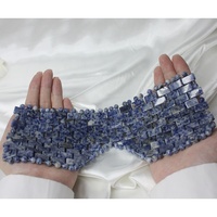 Faux-yeux refroidissants bleu en cristal Sodalite, soin du visage, accessoire de beauté pour les yeux, Sodalite bleue, vente en gros, vente en gros