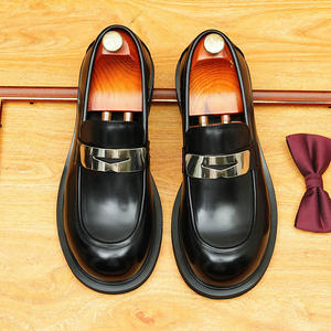 Fábricas Chinas Suministran Zapatos de Hombre Hechos a Medida para Fiestas Casuales y Bodas, Color Negro - Product Image 1
