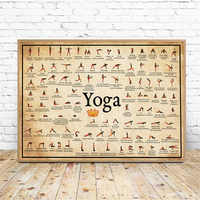 Peinture sur toile murale pour salle de sport à domicile, tableau de yoga Ashtanga, affiche de santé pour la décoration murale du salon