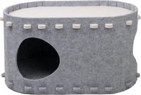 Nouvelle Tanière pour Chat en Feutre à Double Entrée, Pliable, Tunnel Douillet pour Jouer et Dormir, Adaptée à Plusieurs Chats de Toutes Tailles