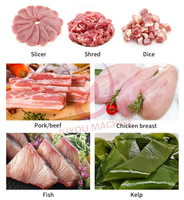 JUYOU Trancheuse à viande fraîche commerciale en acier inoxydable pour boeuf, poisson, porc, coupe-viande