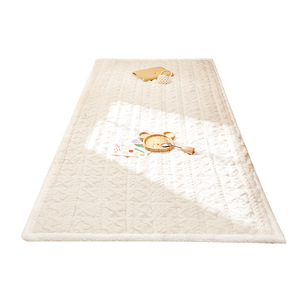 Manta de Cama de Terciopelo de Algodón Suave Estilo Crema, Seleccionada con Cuidado, Alfombra de Felpa Gruesa para Invierno, Antideslizante, Lavable a Máquina - Product Image 5