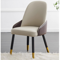Meubles de salle à manger modernes et confortables de haute qualité chaises de restaurant d'hôtel avec pieds en bois et couverture en cuir