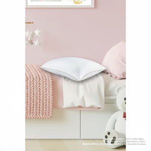 Varol Gold Series 100% Cotton Baby <b>Comforter</b> 35x45CM Solid Pattern Quilted Memory Foam Organic Bedding <b>Set</b> Wearable Features - Product Image 3