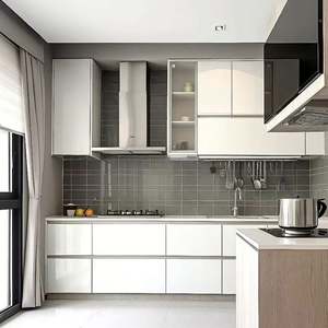 Armoires de cuisine Design moderne Meubles de cuisine modulaires Petites armoires en bois Fabricant d'ensemble d'armoires sur mesure - Product Image 1