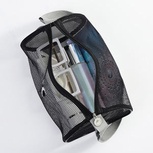 Bolsa transparente portátil para artículos de tocador, bolsa de toalla de <span class=keywords><strong>playa</strong></span>, champú, ducha, bolsa de viaje, bolsa de maquillaje de malla de nailon - Product Image 3