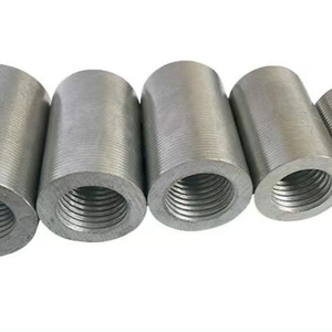 Manchon de jonction pour barres d'armature en acier au carbone extrudé à froid, alliage de zinc, 14-40 mm, finition polie, pour des connexions solides, coupleur - Product Image 1