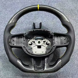 พวงมาลัยสปอร์ตหนังคาร์บอนไฟเบอร์สีดำสำหรับวอลโว่ S90 V90 <span class=keywords><strong>S60</strong></span> V60 S40 V40 XC40 XC60อุปกรณ์ตกแต่งรถยนต์ XC90 - Product Image 1