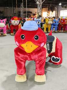 Meilleure Vente : Scooter Électrique en Forme de Cheval en Peluche Rouge pour Adultes - Manège sur Rails en Acier pour Centres Commerciaux - En Promotion - Product Image 2