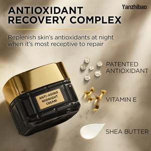 Crème de <span class=keywords><strong>nuit</strong></span> anti-âge personnalisée 1.7oz, sérum anti-âge à la vitamine E et au collagène, réduction des rides et raffermissement - Product Image 5