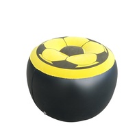 Tabouret à Air Portable, pouf rond gonflable, tabouret de pied Ottoman, Style moderne, Football imprimé, pouf, repose-pieds