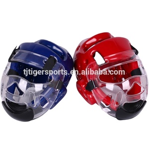<span class=keywords><strong>Casco</strong></span> de <span class=keywords><strong>Taekwondo</strong></span> Rojo, Azul y Dorado de Alta Resistencia, Ecológico, No Tóxico, con Cubierta, 2.2 cm de Grosor, Unisex - Product Image 2