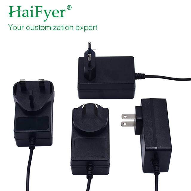 UKCA 60601 Standard DC 6V 9V 12V 1A/1.5A Medical-Grade Wall-Mounted Power Adapter Plug Connection PC Material Hospital Monitor