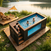 Piscines conteneurs haut de gamme : Solution de piscine portable extérieure pour projets résidentiels et commerciaux