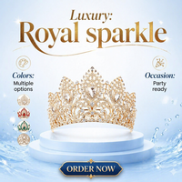 Diadème de Mariée de Luxe en Alliage 14cm avec Strass en Cristal et Motif Feuille – Couronne Élégante pour Cheveux de Mariage