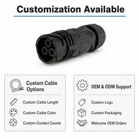 Connecteur industriel étanche M28 mâle-femelle multipin, prise d'alimentation aviation pour stockage d'énergie solaire