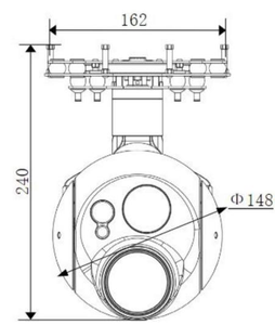 Drone de haute précision YAHREE Q350 avec structure laser coaxiale et redétection de cible en 3 secondes pour utilisation avec caméra d'action - Product Image 4