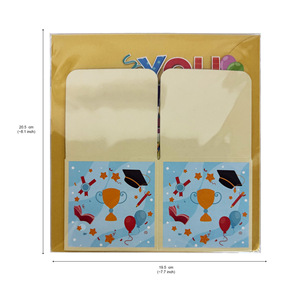 Carte de Vœux 3D Pop-up « You Did It » en Gros avec Enveloppe pour Célébration de Diplôme Universitaire ou Lycéen – Idéale pour Fête de Remise de Diplôme - Product Image 4