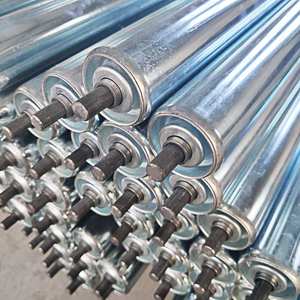 ระบบสายพานลำเลียงแบบลูกกลิ้งทำจากสเตนเลสสตีลแบบเบาลูกกลิ้งชุบสังกะสี - Product Image 4