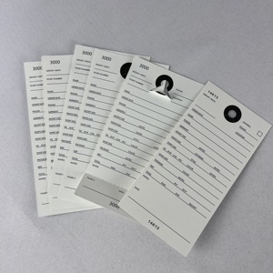 끈 및 스터브가있는 번호가 매겨진 수리 태그 일련 번호가있는 종이 의류 태그 9*19 cm 이동식 바닥 - Product Image 6