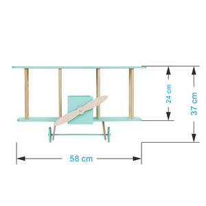 Estante colgante de <span class=keywords><strong>pared</strong></span> para habitación de niños, estante de almacenamiento de avión de madera, decoración del hogar, superventas - Product Image 6