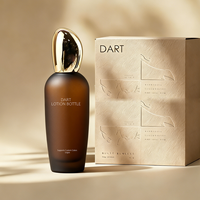 Pot en verre unique à bouchon doré irrégulier, vide, pour crème visage, crème contour des yeux, emballage cosmétique, personnalisable avec logo
