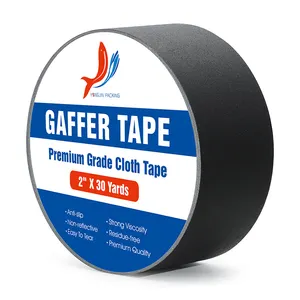 Ruban adhésif personnalisé pour l'industrie cinématographique du divertissement Matt Cloth Pro Gaff Black Gaffers