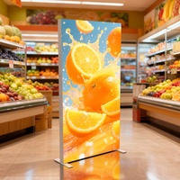 A-NEW SEG Boîte à lumière rectangulaire suspendue d'intérieur, cadre en aluminium, LED couleur, portable, durable, haute luminosité, publicité routière