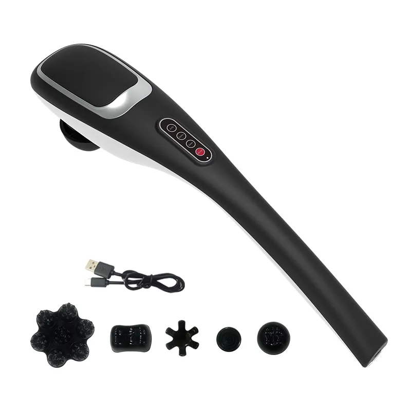 Electric Portable Powerful Rechargeable Deep Tissue Back Massager Vibrator Meridian Acupuncture Stick Handheld Massage Hammer