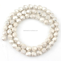 Perles d'hématite en gros, perles d'hématite facettées à coupe diamantée mate pour la fabrication de bijoux 4mm 6mm 8mm 10mm