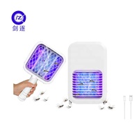 Jz Multifunctionele 2-In-1 Combinatie Vliegen Afstotende Usb Opladen Muggenmoordenaar Lamp Elektrische Muggenvlieg Swatter