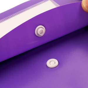 Elegante billetera de plástico A4 para documentos, colores Macaron, Material PP, cierre de botón a presión, patrón de carpeta de sobre para estudiantes de escuela - Product Image 6