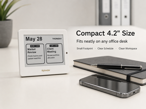 Kylendar Mini 4.2 "E-Paper Calendrier Intelligent WiFi Synchronisation Automatique Bureau Calendrier Planificateur Horloge Mondiale Météo Stock <span class=keywords><strong>Nouvelles</strong></span> - Product Image 6
