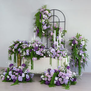 Centrotavola con Sfere di Fiori Artificiali in Seta, Composizioni Floreali Leggere e Realistiche in Rosa e Blu, per Pasqua e Natale - Product Image 6