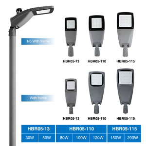 Lampadaires LED en alliage d'aluminium IP66 de haute qualité 50W 60W 100W 120W 150W 180W pour projets routiers extérieurs (OEM) - Product Image 2