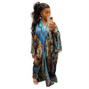 BuPao türük pazarı toptan Robe Femme kadınlar afrika kıyafeti moda rahat siper uzun elbiseler kadın - Product Image 5