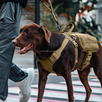 Harnais de chien en nylon simple et personnalisé avec poches, réglable, durable, respirant et lavable pour chiens de petite/moyenne/grande taille