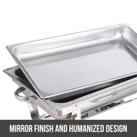 Chafing Dish Buffetset 8QT Elektrisch RVS Ecologisch Rechthoekige Grote Pannen Voedselwarmer Brandstofhouder Catering