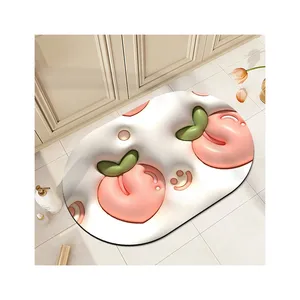 Fábrica Direta Fornecedor Eco-Friendly Oval Shape Design Super Water-Absorption Bathmat
