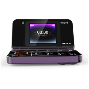 Téléphone portable pliable à double écran V8 Pro -2G avec gros boutons pour <span class=keywords><strong>seniors</strong></span>, double SIM, lampe de poche, radio FM et menu multilingue - Product Image 4