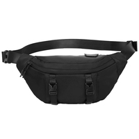 Sac banane de luxe de marque célèbre pour hommes et garçons, personnalisé, recyclé, imperméable, sac de poitrine bandoulière avec logo, vente en gros