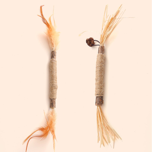 <b>Cat</b> <b>Chew</b> Stick Eco Friendly Sisal Stick Teeth Cleaning <b>Cat</b> Stick Feather Decorated <b>cat</b> <b>Toy</b> Stress Relief <b>Cat</b> Sisal <b>cat</b> Stick - Product Image 5